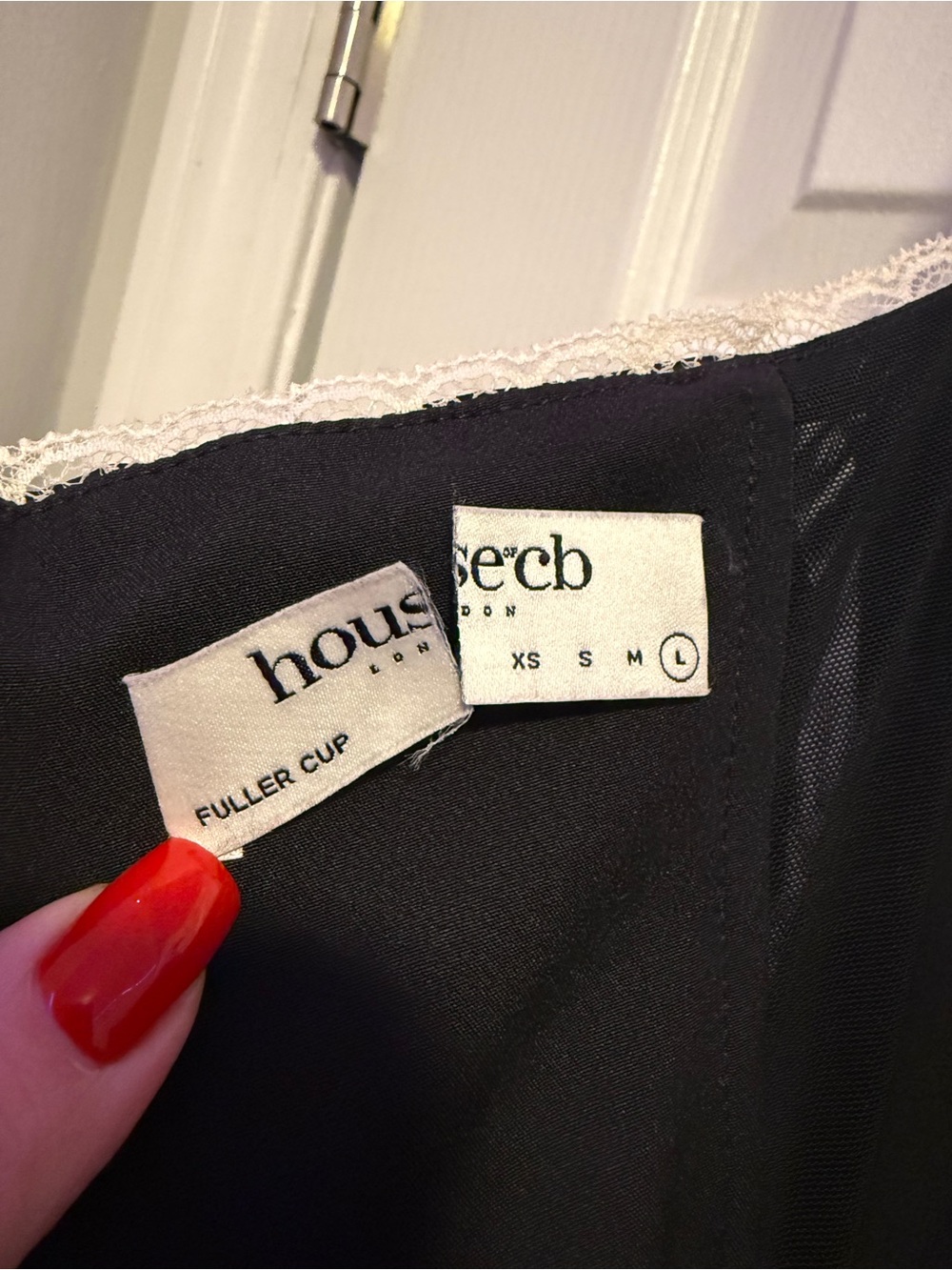 House of CB Black Madmoiselle Tea-Length Dress with straps and Cream Tulle NWOT - Picture 6 of 6